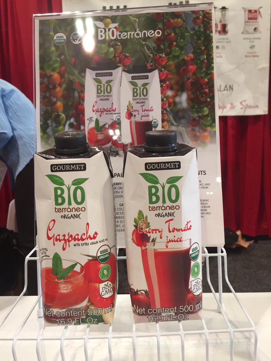 BioTerraneoEco's tweet photo. Ready for day 2 at #KeHESummer Show. Come to visit us at #booth610 with Catalan Gourmet to taste our organic #Gazpacho and Cherry Tomato Juice.
#Nashville #Coldsoup #OrganicJuice #Healthyfood #Bioterraneo #Summer2019 #AculinarytripforSpain https://t.co/4U47xodxWb