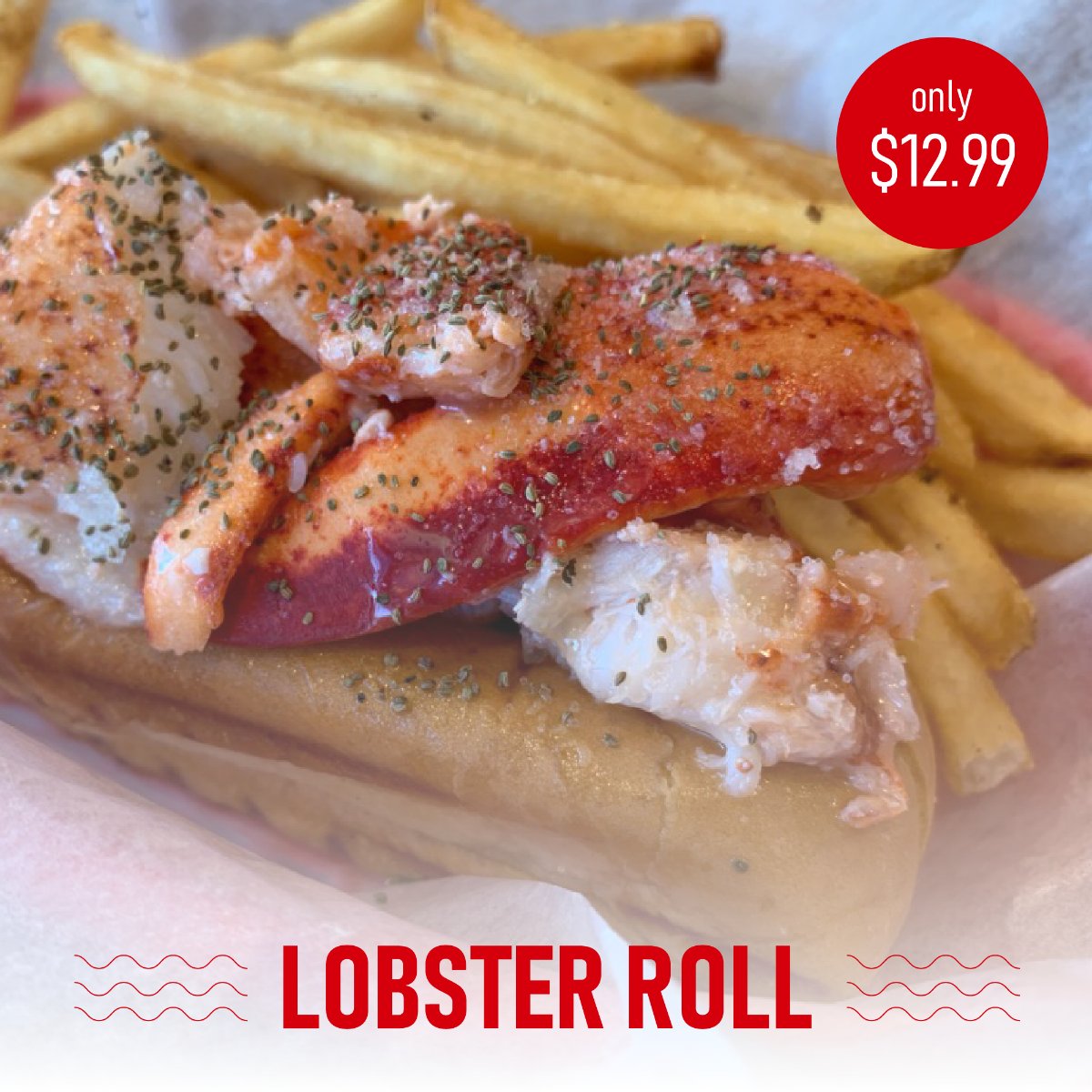 NickFilet's tweet image. Check out this fresh catch! Enjoy our delectable Lobster Roll meal for only $12.99. Is your mouth watering yet?