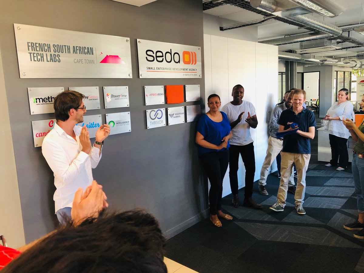methysgroup's tweet photo. 3 startups from the French South African Tech Labs have graduated into the acceleration programme - well done The Good Tree, Guardian Gabriel and Thrivor!
For more information about FSAT Labs visit their website. Link: https://t.co/QKqAf3mF03.
#FSATLabs #Startups #AfricanTech https://t.co/O0NWvMGYlI