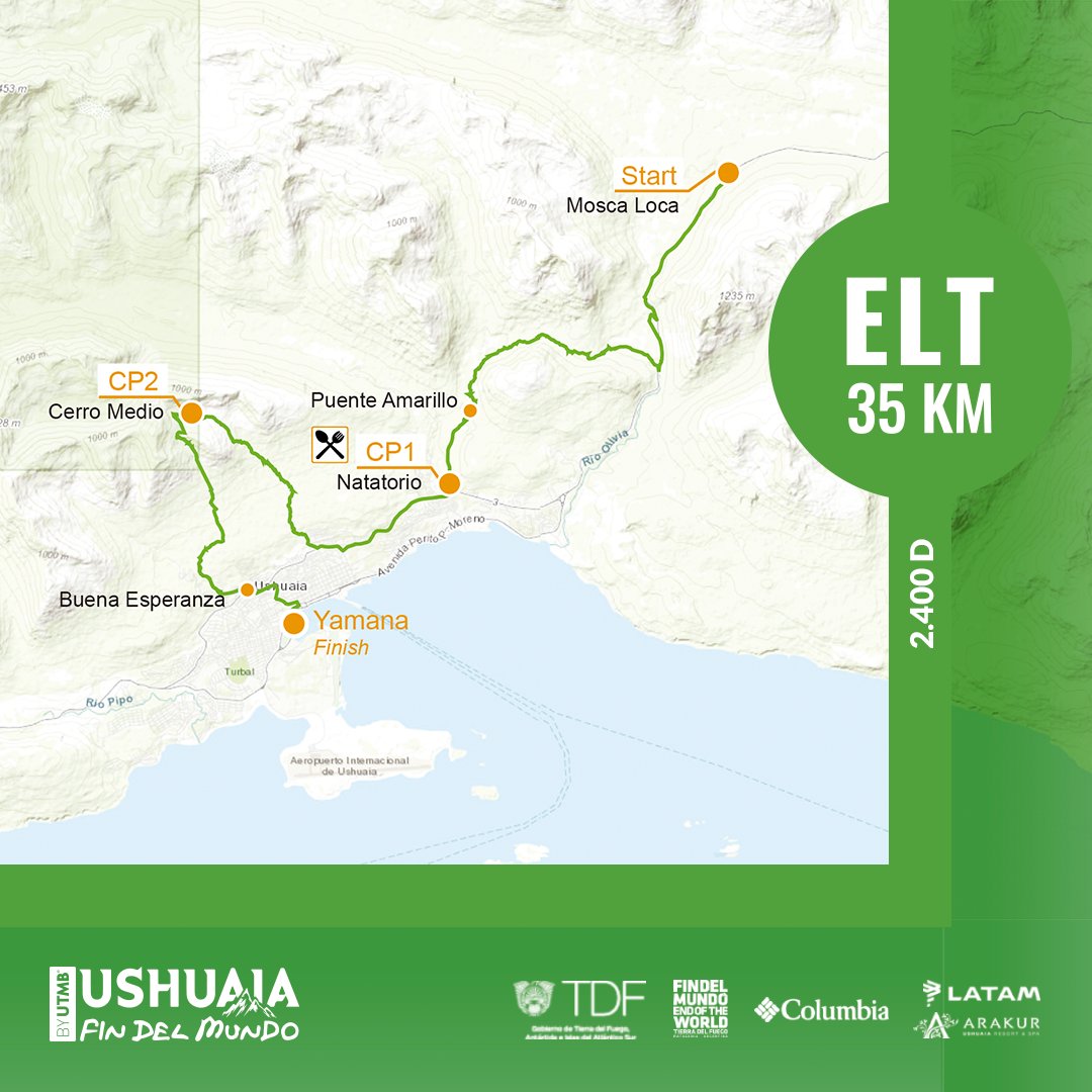 UTMBUshuaia's tweet photo. ¿Ya conoces el detalle y la información técnica del #circuito #ELT 35KM ⛰️🔥 Check out all the technical data about ELT 35KM #course. 

+Info 👇🏻
https://t.co/DelZk8q3Jm

#UshuaiabyUTMB #TimeToTrail
https://t.co/Aa8xVFBL22 https://t.co/GyngA9jt2q
