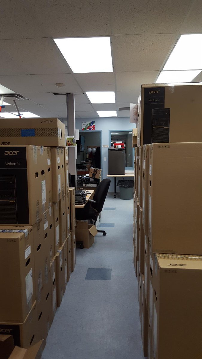 'Just a few' 😜Chromebooks and Carts prepared to go into our amazing schools. Thanks I.T. team for prepping these to allow our students more access to technology! Shelby, Ed, Carl, Glen, Ryan, Keith, Floyd #RDPSD #RedDeer #Tech4Learning
