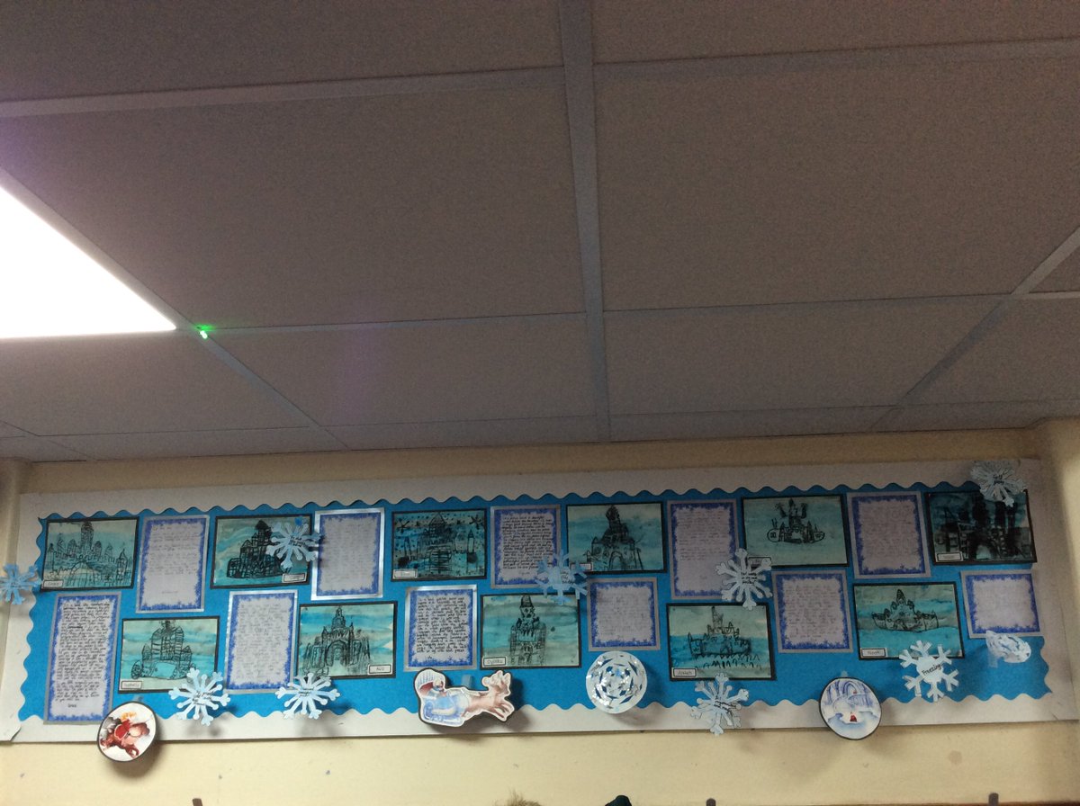 Y2Bellfieldi's tweet photo. The children in 2B wanted to share their beautiful displays about 'The Snow Queen'. https://t.co/Q79kHZgdAd