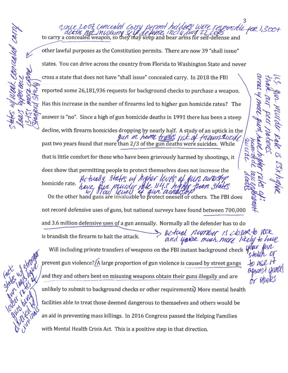 igorvolsky's tweet photo. As @HouseJudiciary begins its hearing on gun violence this morning, I've red-penned (fine, it's a blue pen) and fact-checked the testimony of the GOP witness, Joyce Lee Malcolm. 

It's filled with the usual @NRA B.S. https://t.co/VJjh9fdBKe