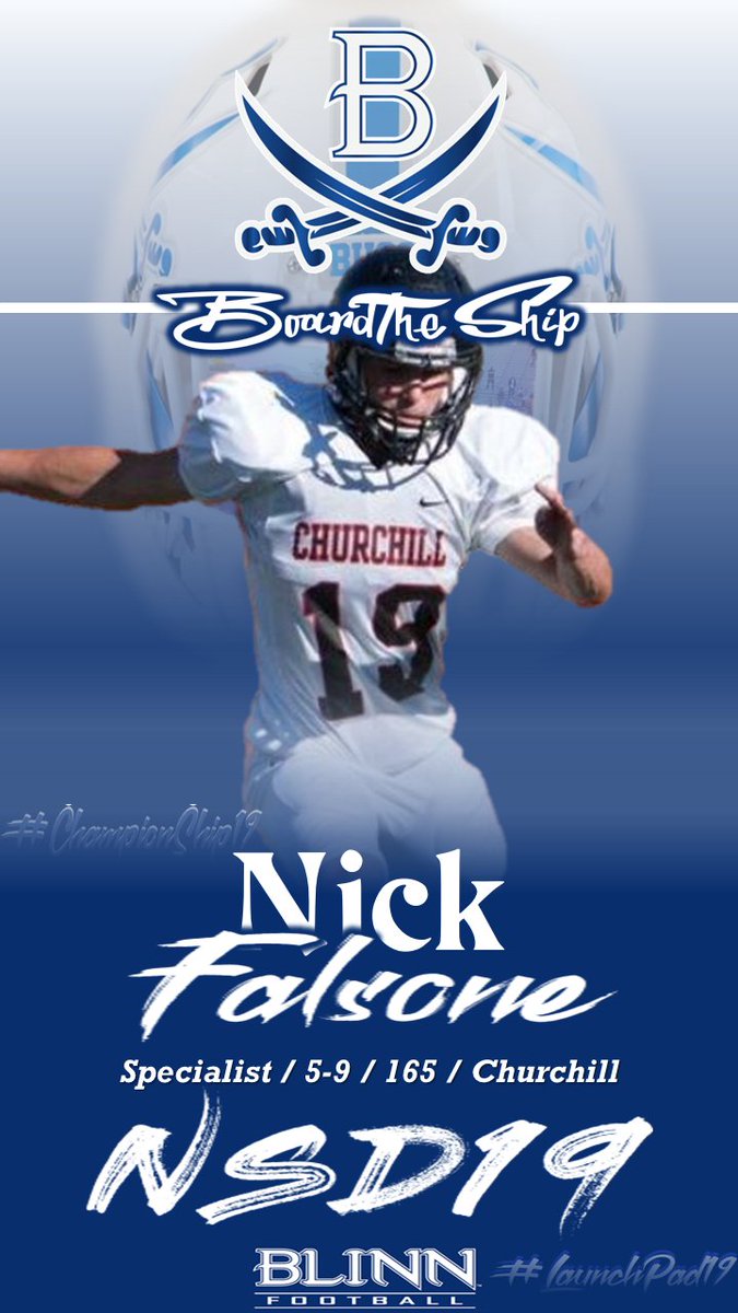 BLINNFBRECRUIT's tweet photo. Excited to Welcome a Board @FalsoneNick to the Buc Football Family!! Another playmaker that will help make the 2019 Buccaneers a ChampionShip contender.  2019 is already shaping up into something special. #BoardTheShip19 #ChampionShip19 https://t.co/Hmo24XlQkY
