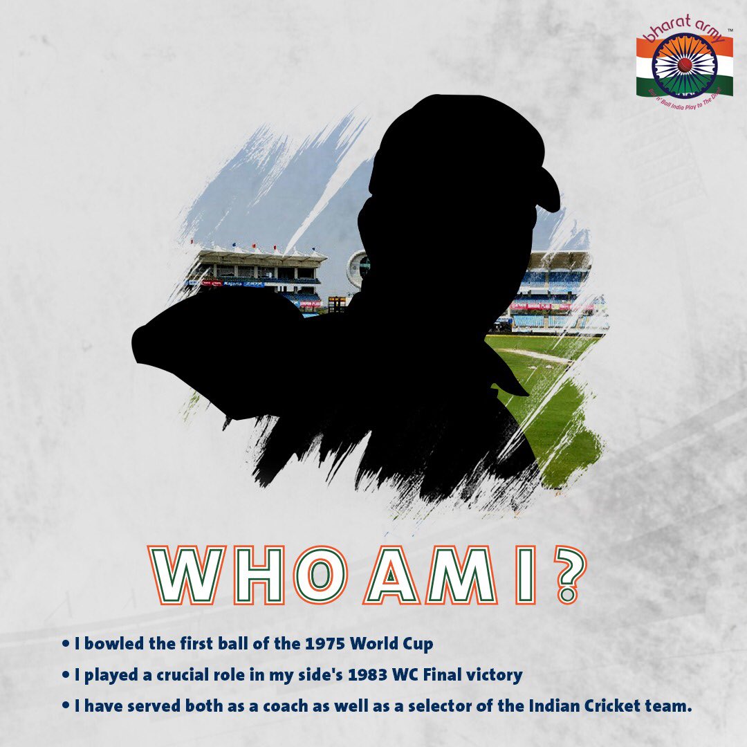 thebharatarmy's tweet photo. Who am I?
As we countdown to the #CWC19 can you guess who this legend of Indian cricket is?
#CWCountdown #BharatArmy #TeamIndia #12thMan #IndianCricketTeam #COTI ๐ฎ๐ณ
@BCCI @ICC https://t.co/trglpGYVDb