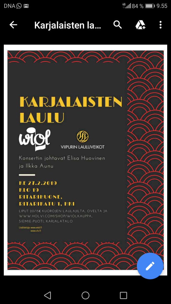 asiaintuntija's tweet photo. #helsinki 22.02 @ritarihuone #viipurinlauluveikot ja #Wiol yhteiskonsertissa #karjala isten laulu soikoon! @soalmila n opetuslapsia johtamassa. Tuuha siekii. https://t.co/HtpqJTYvZY