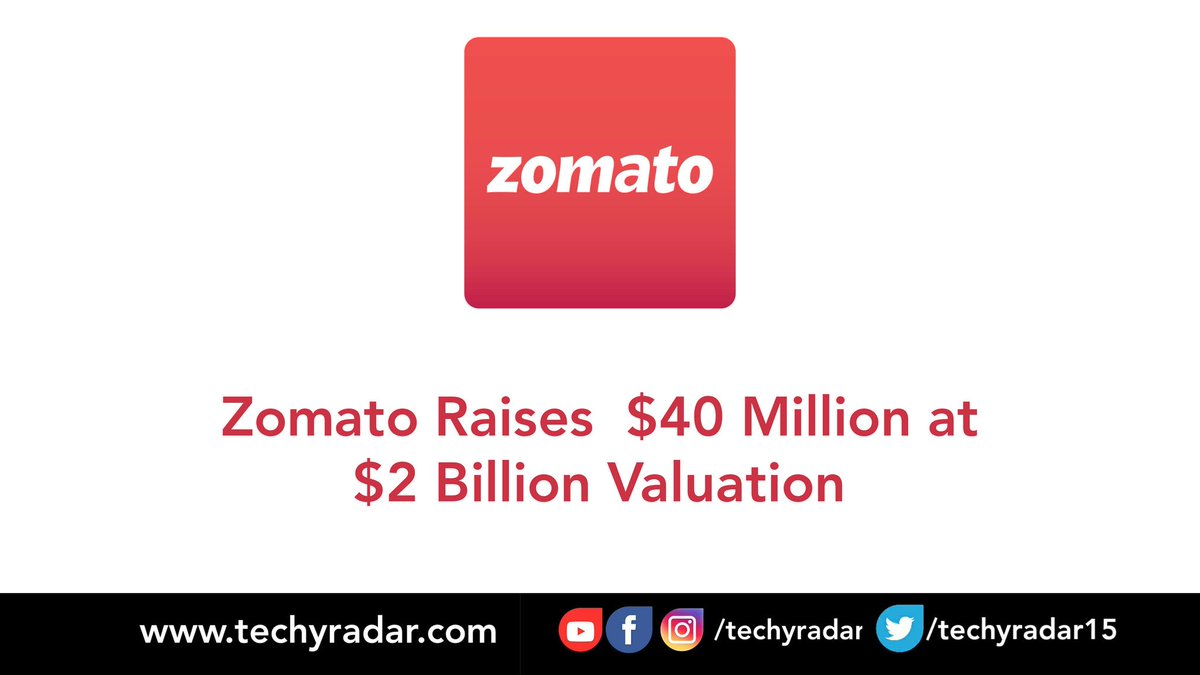 techgalena's tweet photo. US based investor Glade Brook Capital Partners invested about $40 Million in #zomato.
#TechyRadar #food #investments #tech https://t.co/HaFVSDWXw5