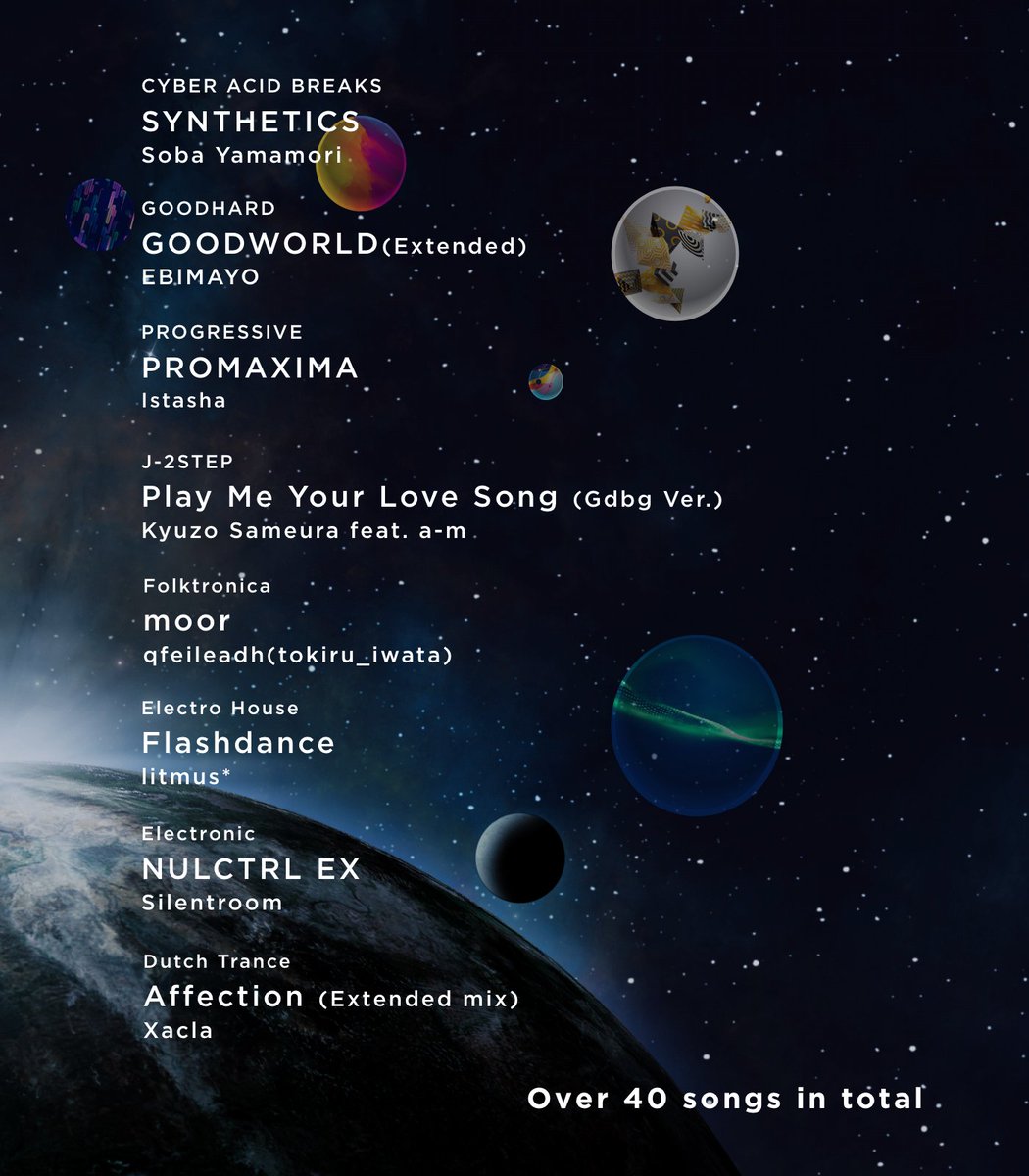 Groundbreaking
- G2R2018 COMPILATION ALBUM -

新作のキーワードは「X」。宙に浮かぶ星々を巡る旅にご招待します。

3月10日、本アルバムの"1stリリース"を行います。その後のリリーススケジュールと収録曲の一部を添付の画像からご覧いただけます。

gdbg.tv

#gdbg #gdbg2018