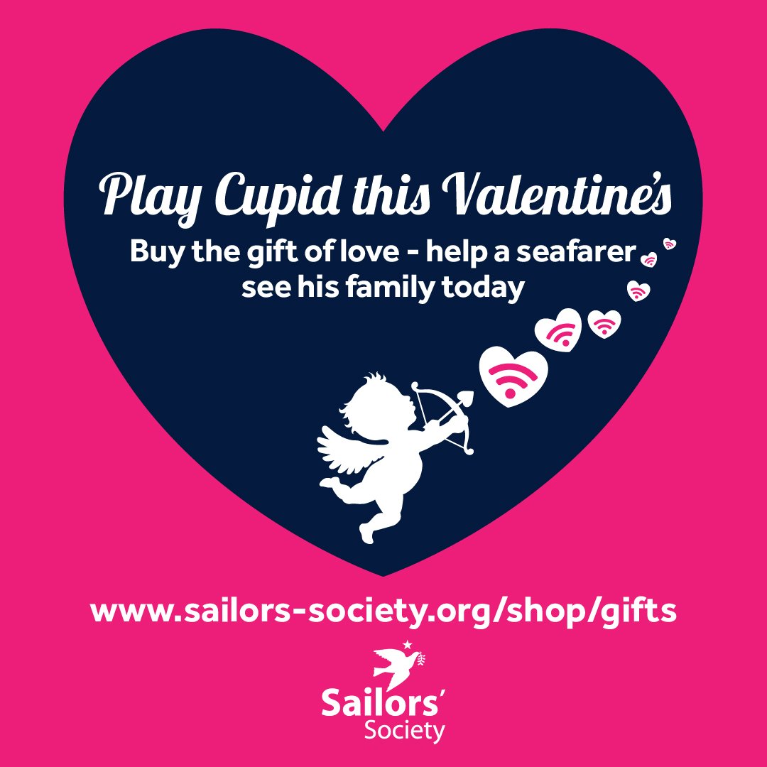 SailorsSociety's tweet photo. This Valentine’s Day help put a seafarer in touch with their family.
Many of our chaplains have Wi-Fi hotspots which they can take on board ships to help connect seafarers with home when they are in port.
Play Cupid today: https://t.co/BAi5N6z2ZJ #valentinesday #playcupid https://t.co/dlmLSOEsc5