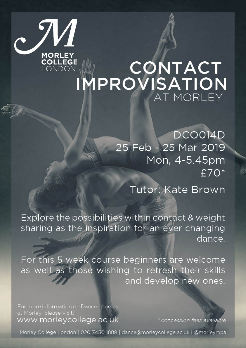 Join us after half term for Contact Improvisation at Morley with none other than inspiring tutor Kate Brown
morleycollege.ac.uk/courses/6263-c…