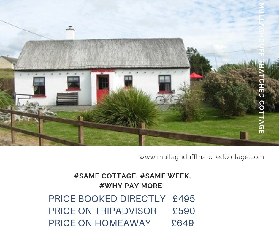 Just leaving this here on #BookDirect day.  #WildAtlanticWay #Donegal #ThatchedCottage