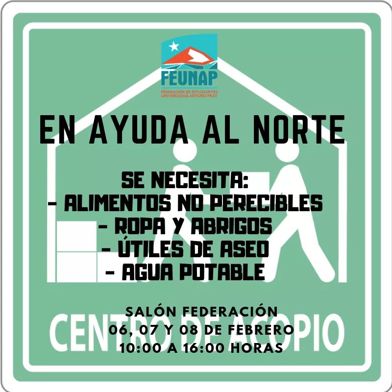 unapcl's tweet photo. ⚠️ATENTOS⚠️
FEUNAP EN CAMPAÑA SOLIDARIA
Los estudiantes #unapinos son comprometidos y serán profesionales al servicio de su región, por eso ya iniciaron campaña para ir en damnificados por el temporal.
¡¡¡Tremendos unapinos!!! 💪🏼💪🏼💪🏼💪🏼
¡¡SÚMATE!!
#UNAP #Tarapacá #iquique https://t.co/lZJyy65qsD