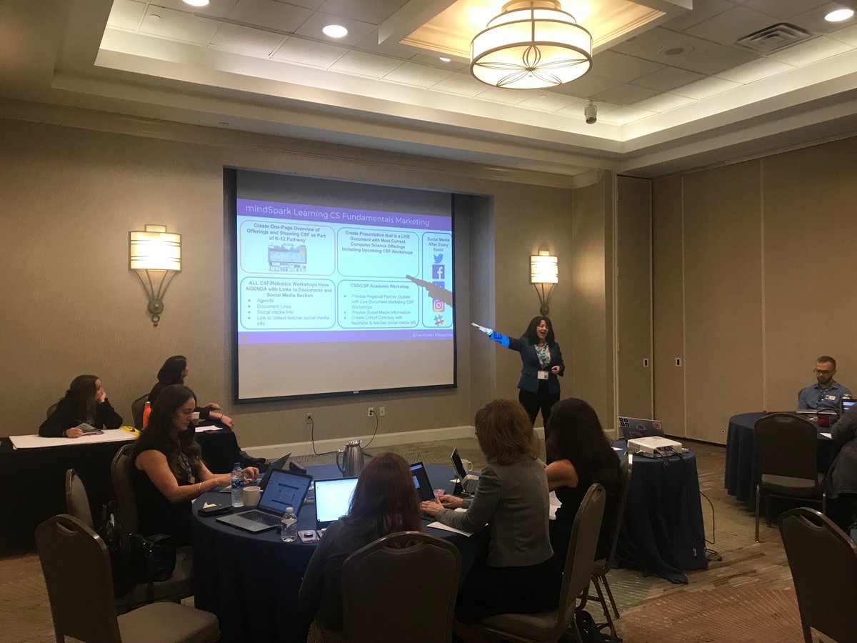 megahoch's tweet image. Social media maven, @mymindSpark ‘s own @Tina_granato leading the marketing session at @codeorg Partner Summit. #CodePartner
