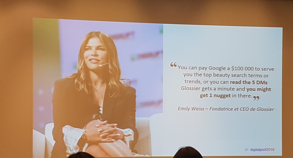 LPerdahl's tweet photo. Social listening illustrated by the case of #Glossier, and that of #Netflix and #Gillette thanks to #digitalinsighters @VisionhubLive #DigitalPerf2019 https://t.co/Jp4eZQDvsz
