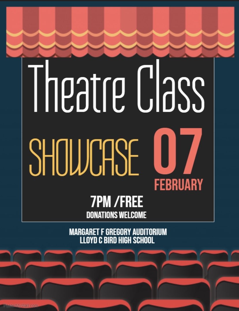 lcbtheatre's tweet image. THURSDAY! 7pm! FREE!
See what the Theatre classes have been working on this year...complete with a public performance of our VHSL one act, Wait, Wait, Bo Bait!
@lcbirdprincipal @Que_Waller #OneCCPS #ccpsperform