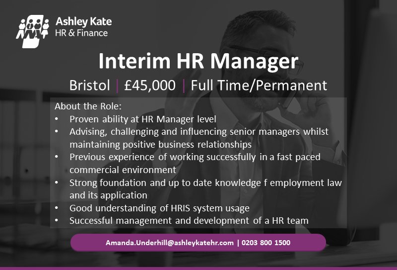 HRjobsHQ's tweet photo. **NEW ROLE** 

@AmandaU_HR has a new role available, based in Bristol!
If you're interested in applying, go to our website ---> https://t.co/zAozTYMiYU https://t.co/ksfKNhuhqh