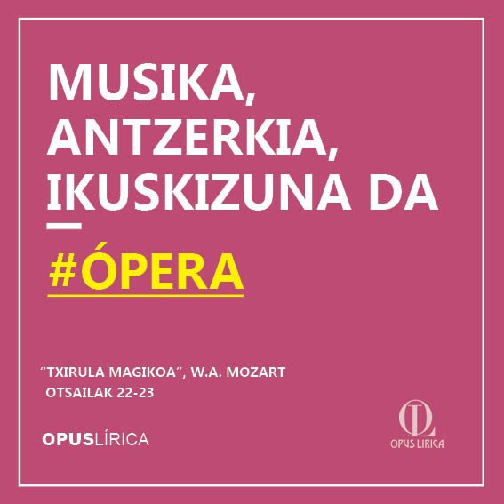 OpusLiricaDSS's tweet photo. Ba ote esperientzia betegarriagorik ?😎
Bizi zaitez opera!
------------------------------------------------------------
¿Hay alguna experiencia más completa que esta? 🎼🎭
¡ Vive la ópera!
info: https://t.co/acs3kwTkno
Entradas : https://t.co/zih99mUtJf https://t.co/xF0jAtdoV7