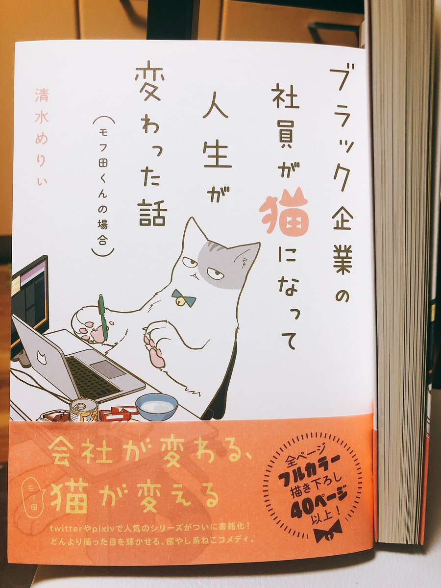 け、け、献本が来ました…！！ちゃ、ちゃんとしたしっかりいた良い本すぎてめちゃくちゃ手が震えています…??
特殊紙の表紙と帯が凄く可愛いです…！デザイナーさんありがとうございます！
#猫になったモフ田シリーズ 