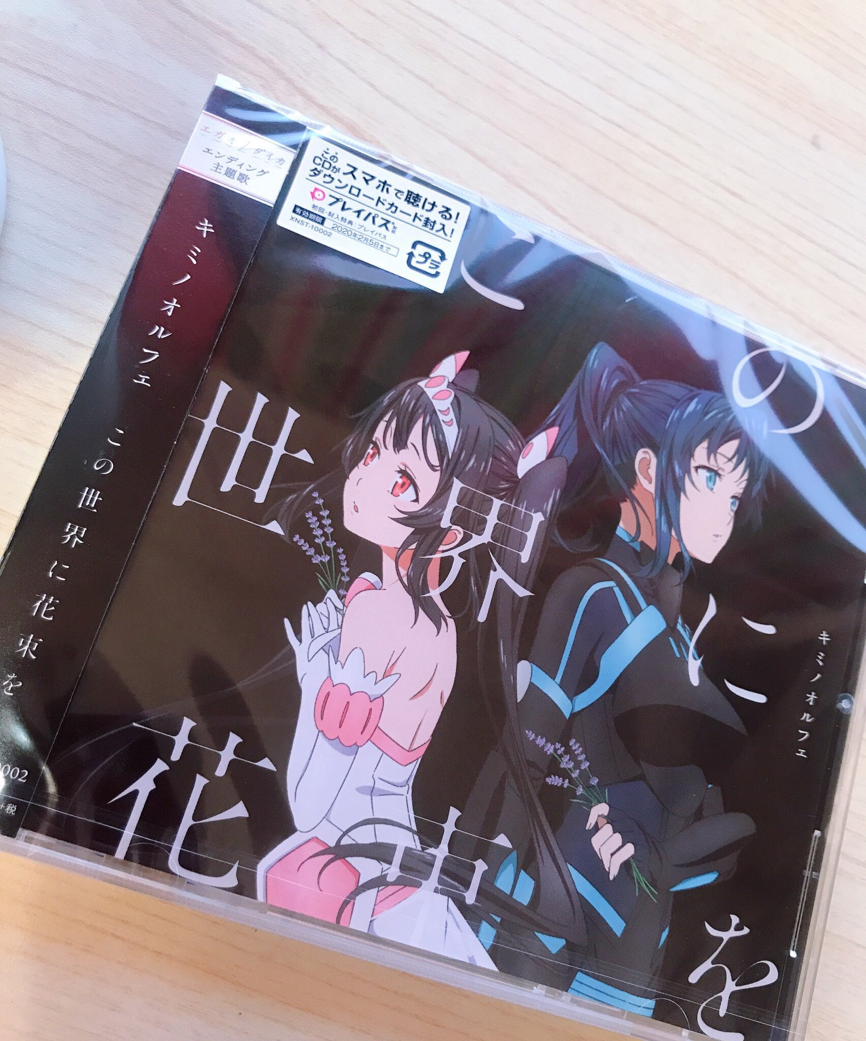 蟻 キミノオルフェ Tvアニメ エガオノダイカ の為に書いた この世界に花束を 前バンド蟲ふるう夜に時代に書いた スターシーカー アレンジバージョン この2曲収録されたcdが本日発売です 苦しみながら生み そして愛する2曲です 我が子のような