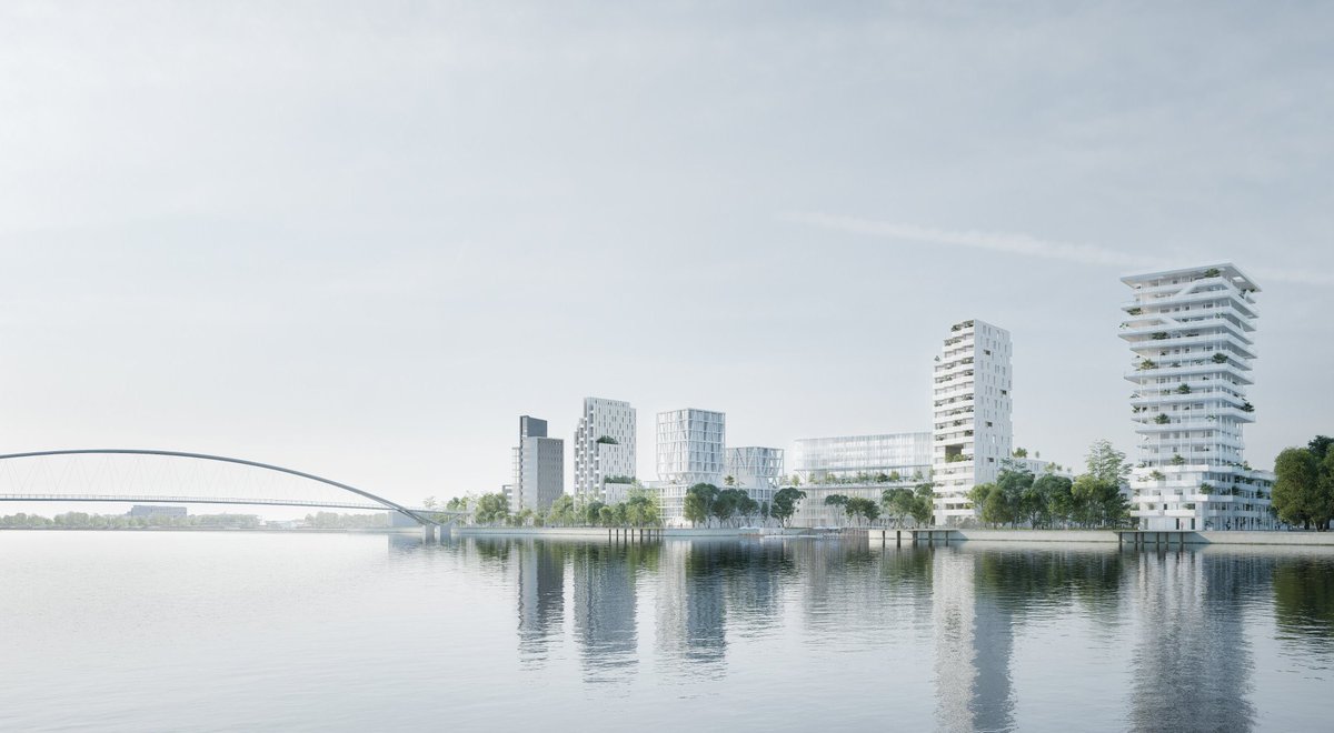 La Maison du Projet "Les Jetées", un ambitieux projet de ville situé au bord du Rhin à Huningue, sera inaugurée demain. A l'horizon 2026, logements, commerces, hôtel &amp; Spa de grande qualité animeront le territoire, s'inscrivant dans la stratégie d'aménagement commune du 3Land.