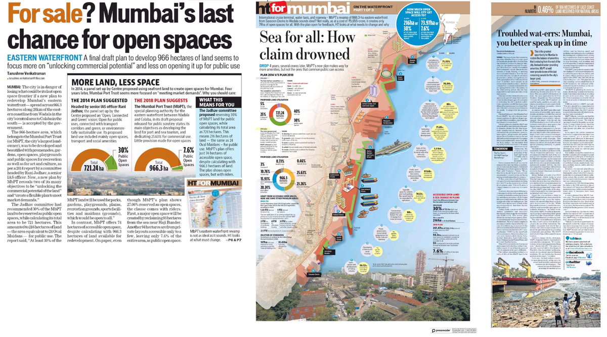 NAGAR_Ngo's tweet photo. The three-part series on Draft Proposal for MbPT Eastern Waterfront by @HTMumbai @tanushreevenkat gives a comprehensive view of the proposal.
NAGAR Trustees Meher Rafaat and @NayanaKathpalia represented the views of NAGAR.
#Mumbai #MbPT #EasternWaterfront #OpenSpaces https://t.co/4JaatXb5jk