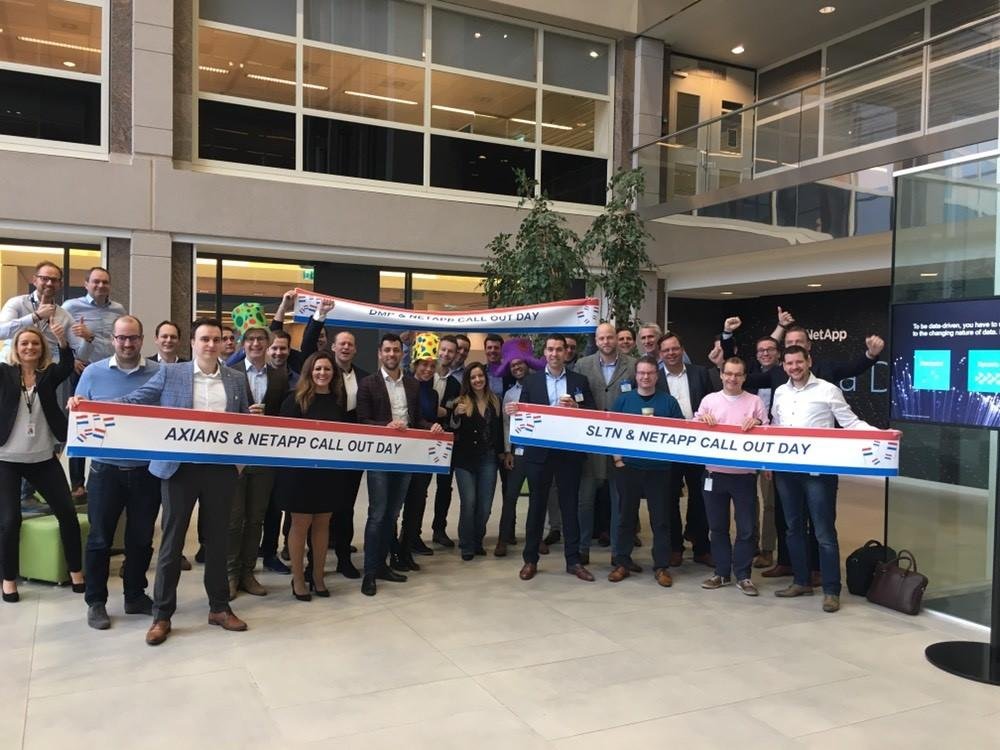 NetApp &amp; Partners Call-Out Day, moments before hitting the phones together with our partners Axians, Dimension Data, DMP, SLTN, Vosko. #CODwithpartners