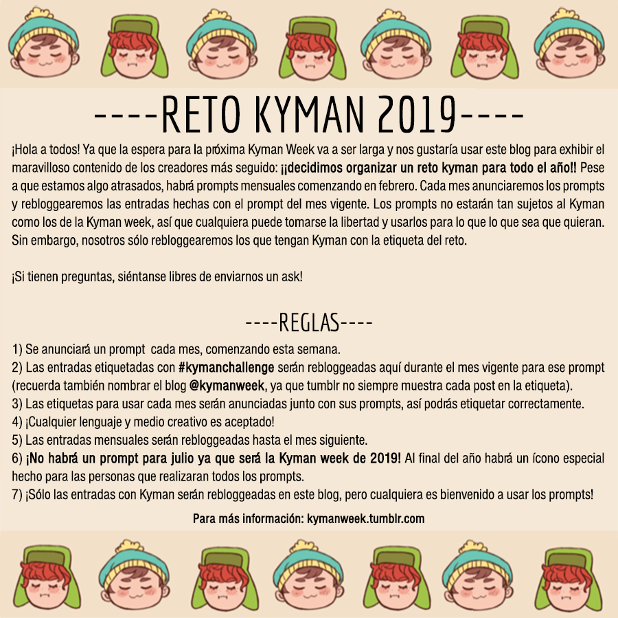 KymanWeek's tweet photo. ¡Por favor revisa nuestro tumblr y nuestras redes oficiales para más  información! ¡Siéntete libre de mandarnos un DM si tienes preguntas! 💖 #kymanchallenge #kyman #ericcartman #kylebroflovski #SouthPark 

Diseño, edit y traducción: @AkaAkosa https://t.co/SzEmJLZpZI