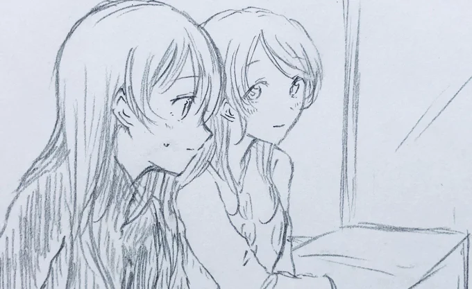 同じ講義受けられることになって嬉しすぎて前を見ない絵里ちゃんと集中しようと頑張る海未ちゃん。大学生えりうみ
 #毎週水曜はえりうみの日 