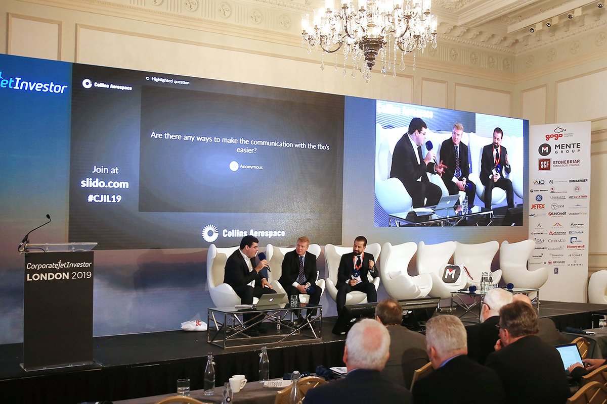 jetaviation's tweet photo. SVP of Strategic Global Growth, David Best, and #AircraftManagement expert, Norbert Ehrich, took part in the discussion panels at #CJI19. Thanks to everyone who shared insightful thoughts on the #FutureOfBizAv.
@CorpJetInvestor #CJIlondon19 #letsdiscuss https://t.co/PLAsF66Ac9