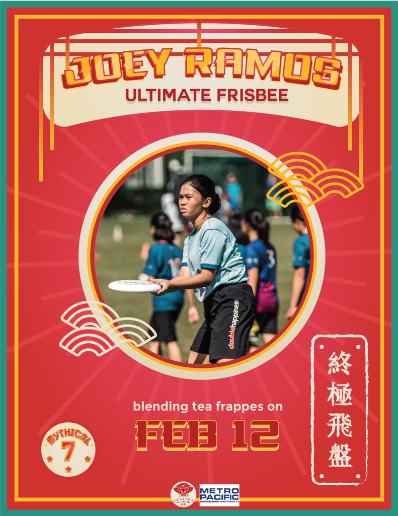 coasteafrappes's tweet photo. DISC is it! Joey was the Team Captain of the MCHS Ultimate Frisbee. She manifests team spirit by giving her heart out in leagues such as NUCC, PULL, DISColympics, and Manila Spirits. She now plays for the CSB UF Team and is also part of the Sunken Pleasure White.

#TeaForGATC https://t.co/CPgmNG2nq5