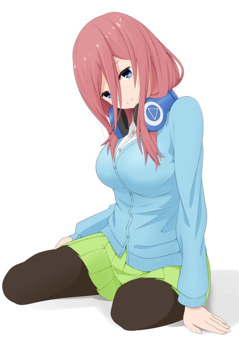 みとエンジンさんがTwitterに投稿した中野三玖(五等分の花嫁)のイラスト。