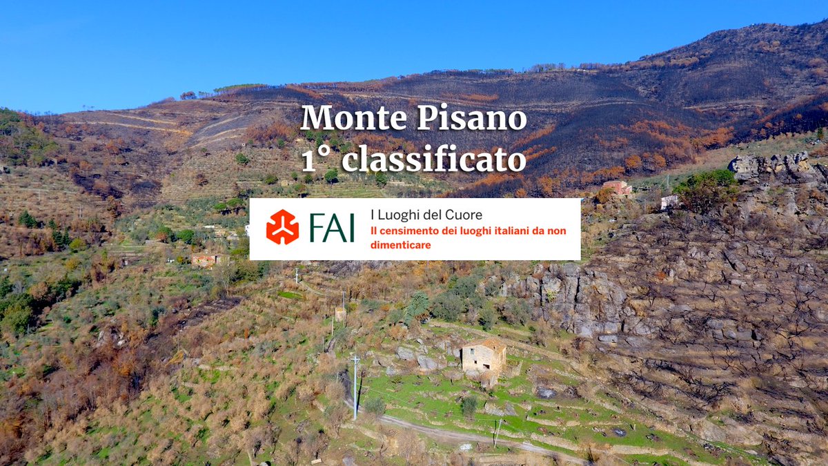 montepisano's tweet photo. Brindiamo a questa splendida notizia! Il #MontePisano si è classificato 1° fra i Luoghi del Cuore FAI: https://t.co/HX9IAUx6mZ @Fondoambiente https://t.co/ucIdPS7TFP