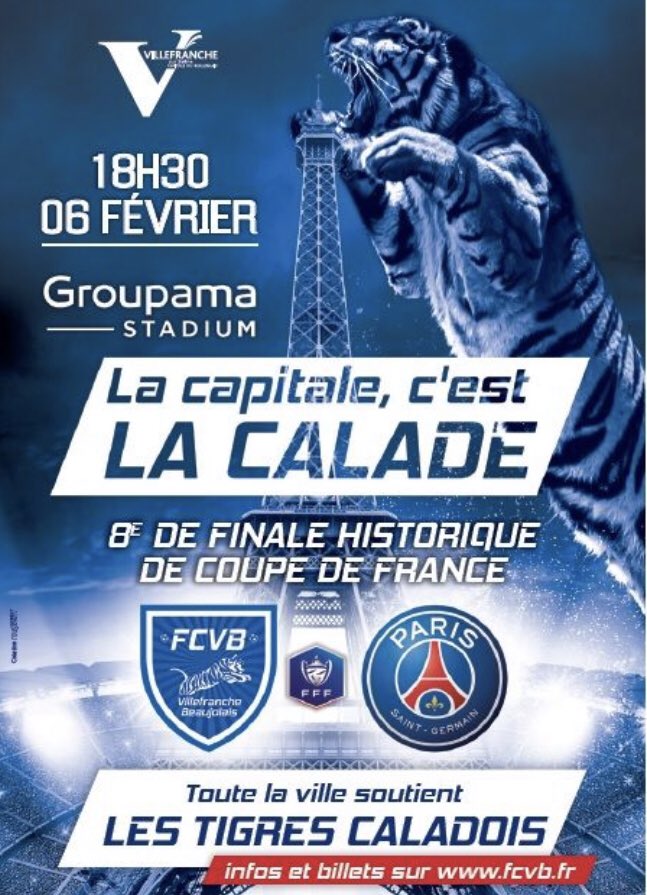 FCVB_officiel's tweet image. ⚡️ JOUR HISTORIQUE 
📱 #FCVBPSG
🏆 #CoupeDeFrance
🗓 1/8e de finale
⌚️ 18h30
🏟 @GroupamaStadium 
⚪️🔵 ALLLEEEZZZ CALADOIS 💪🏼