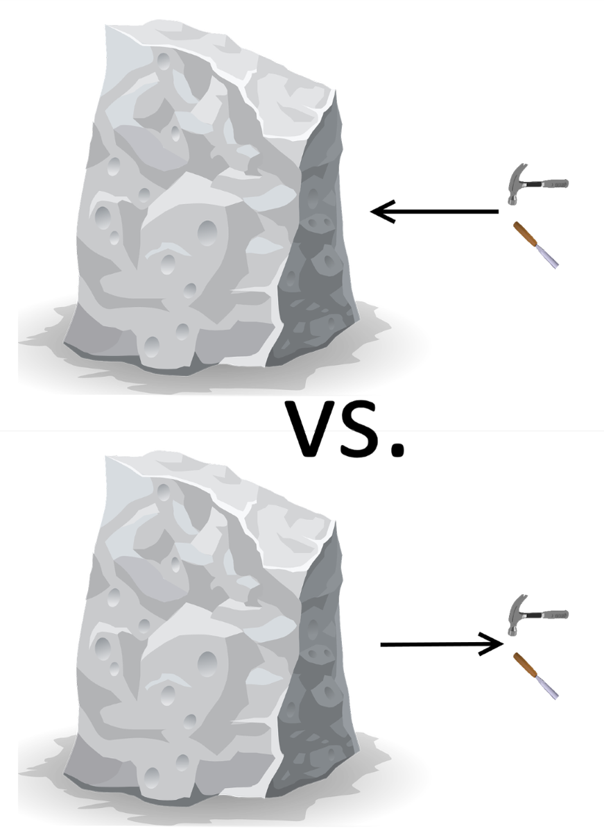 ChrisRSaxon's tweet photo. Data have mass
OK, it doesn't really weight anything. But flinging data around your network takes time
Think of it like carving a rock
Would you drag the rock to your tools, or carry the tools to the rock?
Moving your code to the data can be significantly faster
#SQL https://t.co/QDMS4D3jvH
