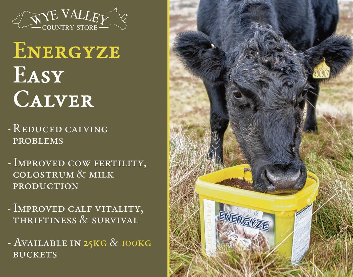 Energyze feed buckets are created from a carefully formulated blend of premium ingredients. They're available in 25kg and 100kg buckets.

Benefits include:
- Reduced calving problems 
- Improved cow fertility, colostrum and milk production 
- Improved calf vitalityand survival