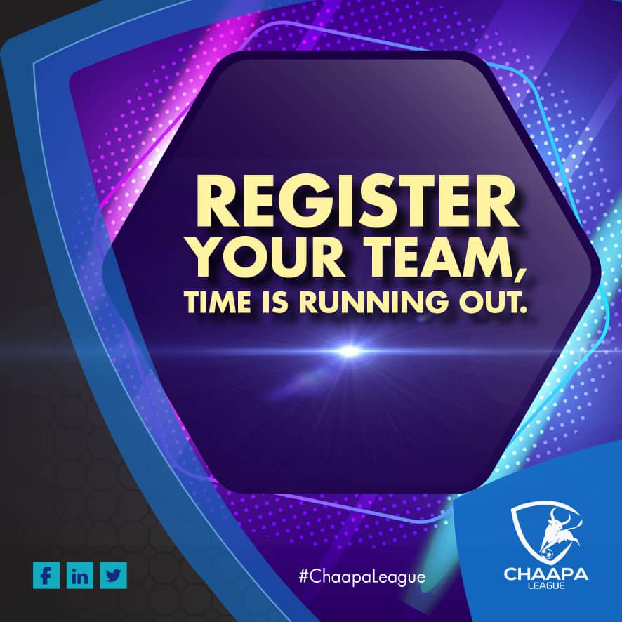 msamiatiFC's tweet photo. @msamiatiFC is participating in the coming 4th edition of @ChaapaLeague at @Kabira_Club
Is your team going to? Our fellow #Bulls of @KarasandeFC @FcKogs @ConvictsX @08Burdizo @DingiswayoFc #MutakohaFC #Kyangabukama #Kataara nabandi...
Have you registered yet? π€ https://t.co/XfQ1POHNZy