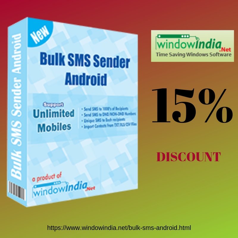 WindowIndia1's tweet image. Bulk sms sender android software provides an incredible feature of loading or importing the list of numbers and contact data from a excel spreadsheet
#smssendingsoftwarepctomobile #bulktextmessagingsoftware 
windowindia.net/bulk-sms-andro…