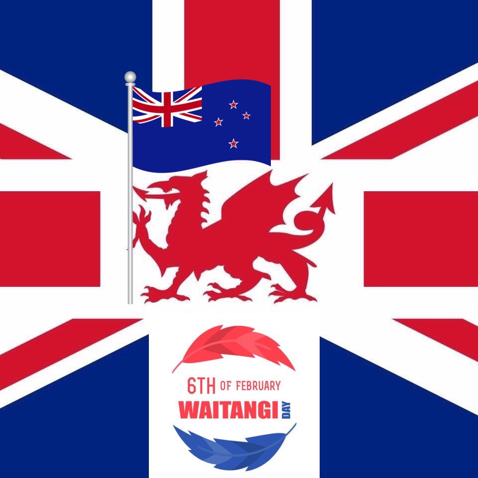 WalesforaUK's tweet photo. Happy Waitangi Day New Zealand! 🇳🇿 🇬🇧 🏴 from Wales, UK #WaitangiDay #WaitangiDay2019 #Wales #UK #NewZealand https://t.co/Hd5zc2cLVu