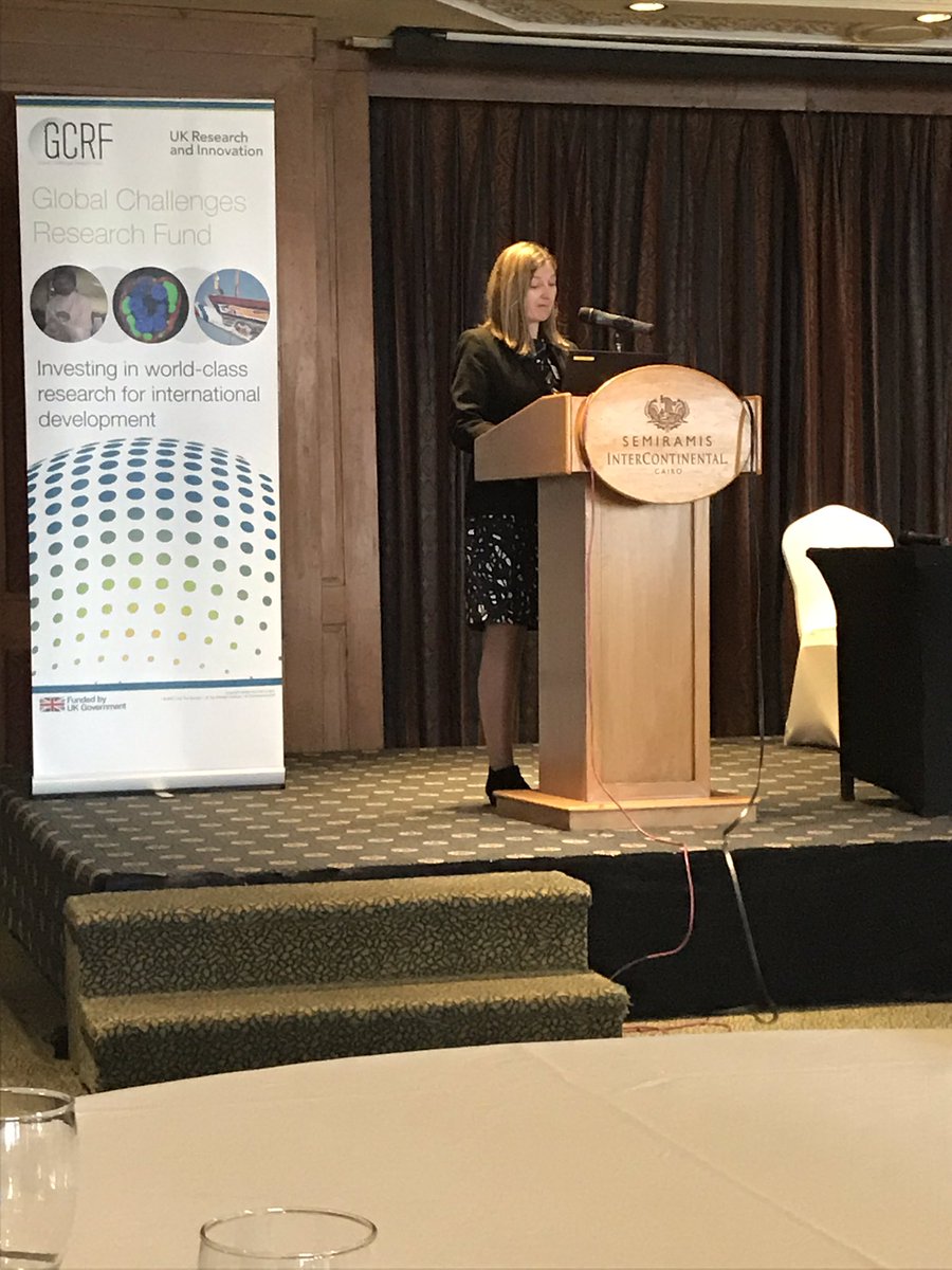 LDHaydon's tweet photo. Returning from lunch to Prof Helen Fletcher outlining #GCRF work in reducing poverty and enhancing equality before we get input on future priorities from our global partners. #EgyptGEM2019 #UKRIcollege https://t.co/nWE7YRbYck