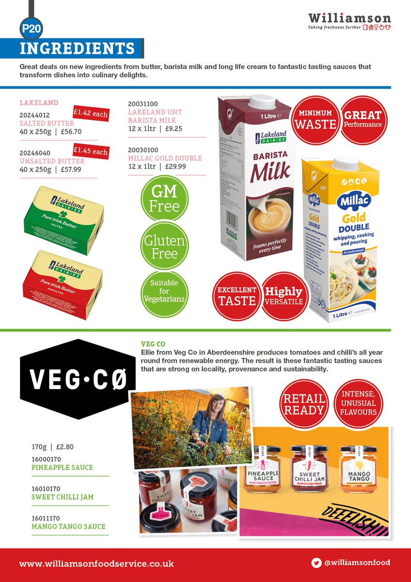 There are some great new ingredients for you to try this month including butter, barista milk and long life cream to fantastic tasting sauces from <a href="/Veg_Co/">Ellie Louise Sinclair 🌶</a> ow.ly/6uym30nBdY1