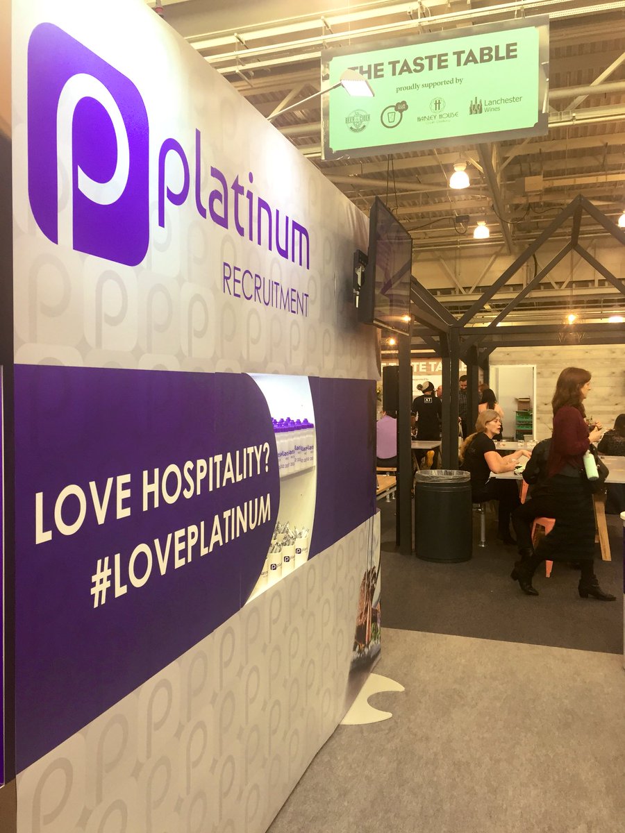 We are located next to the taste table at <a href="/PubShowUK/">The Pub Show</a> C42 <a href="/PlatinumRecHQ/">Platinum Recruitment</a>