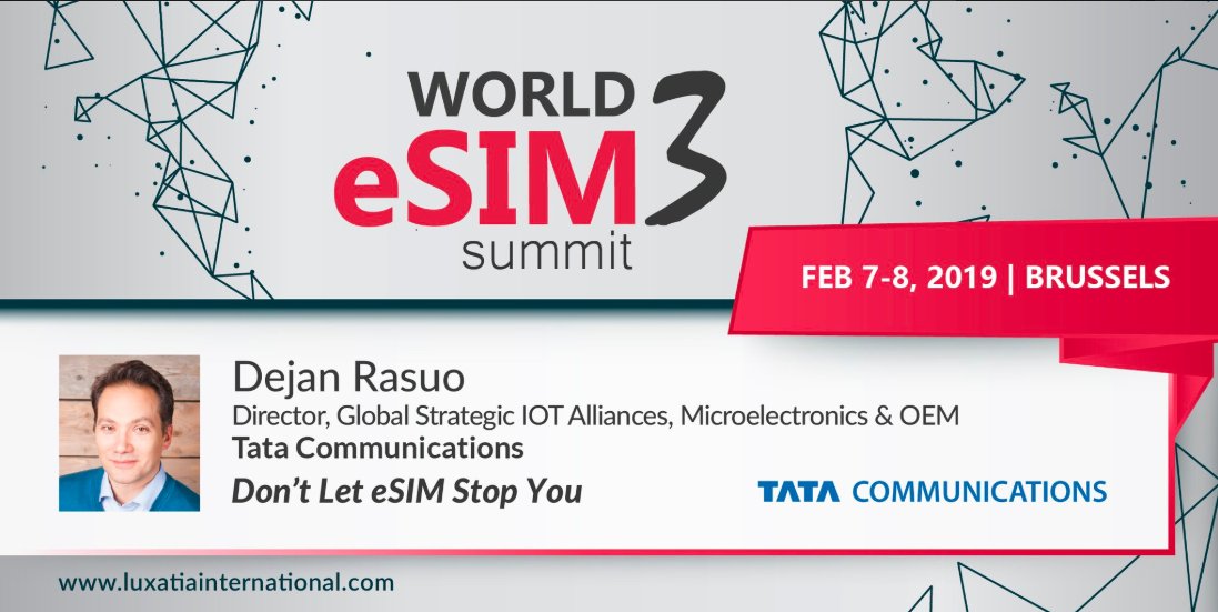 Catch an interactive session with our very own Dejan Rasuo on 'How to Scale Your Business for Cost Advantage' at #WorldeSIM2019 in Brussels! <a href="/Luxatia_intl/">Luxatia Intl</a>. Read more about how e-SIM and Soft SIM are reimagining the mobile ecosystem bit.ly/2S8ehi9