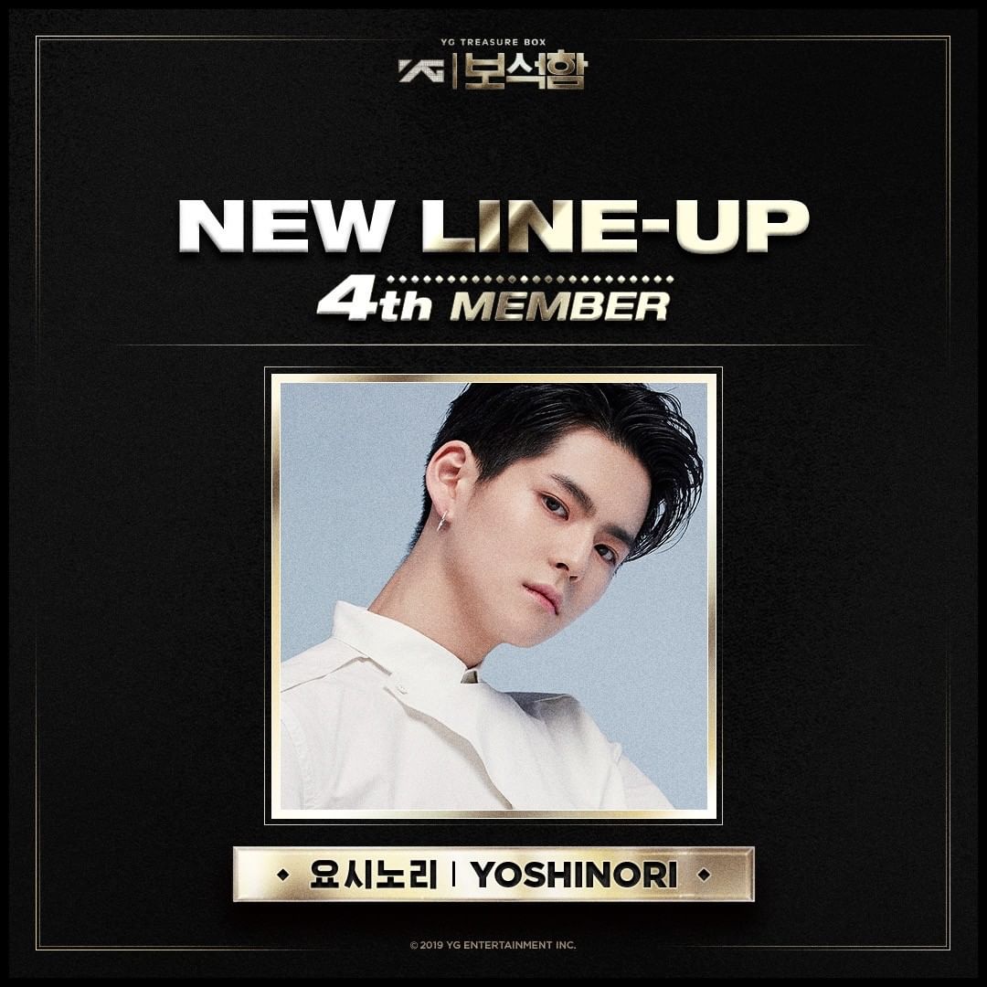 [OFFICIAL] 190202 YG Treasure Box update

NEW LINEUP MEMBER #4 ‘YOSHINORI’
⠀⠀⠀⠀⠀⠀⠀⠀⠀⠀⠀⠀⠀⠀⠀⠀⠀
#YG보석함 #YG_TREASURE_BOX #보석함 #NEW_LINEUP #4TH_MEMBER #요시노리 #YOSHINORI #YG