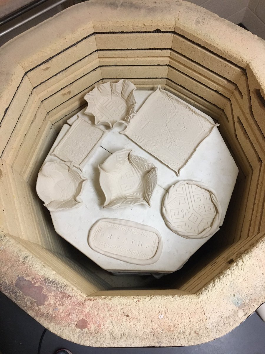 SCESart1's tweet photo. First batch of teacher-made pots. (Ask your teacher if hey made one!) You can get one to glaze at Family Arts Night March 21! #SCES19 #vaarted @SandersCornerES @SCES_PTA @SCESLibrary_VA @PrincipalSCES @MissJenCarter @LCPSVisualArts https://t.co/AEshZAhdep