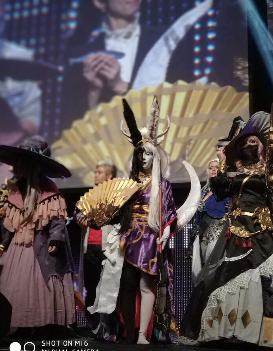 Koufra3's tweet photo. Very happy to have been on stage among finalists. Very high Level. At least a 480 ilvl everyone was in his BIS ^^ #ff14 #cosplay #FFXIVFanFest2019 https://t.co/WLa4p85Sey
