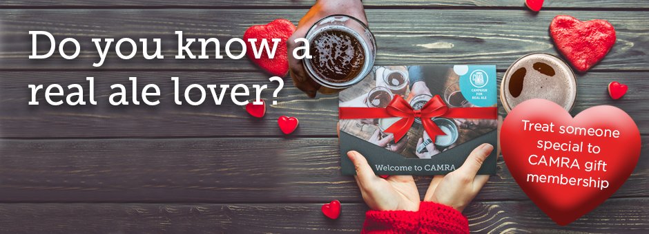CAMRA_Official's tweet photo. Looking for a unique Valentine's Day gift? Share your love for real ale with CAMRA Gift Membership, and enjoy pubs and beer together all year round! ❤️

Buy a Gift Membership today! 👉 https://t.co/G5T7vdEtJv https://t.co/McdtX5Y78M