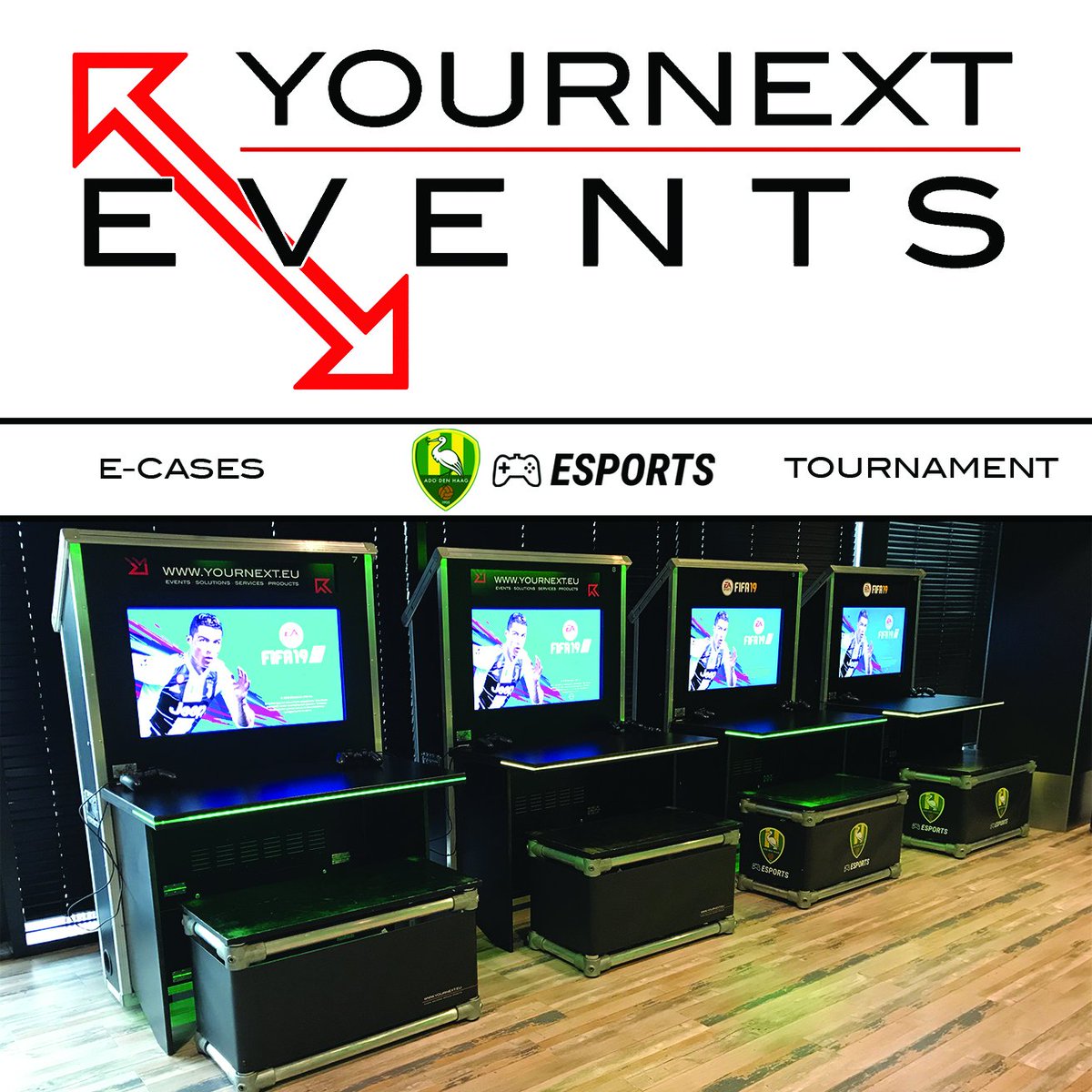 ADO Den Haag opzoek naar de nieuwe officiële eSporter! Onze E-Cases staan klaar voor het finale-event waar de deelnemers het tegen elkaar zullen gaan opnemen. Proudly Powered by #YourNext #esports