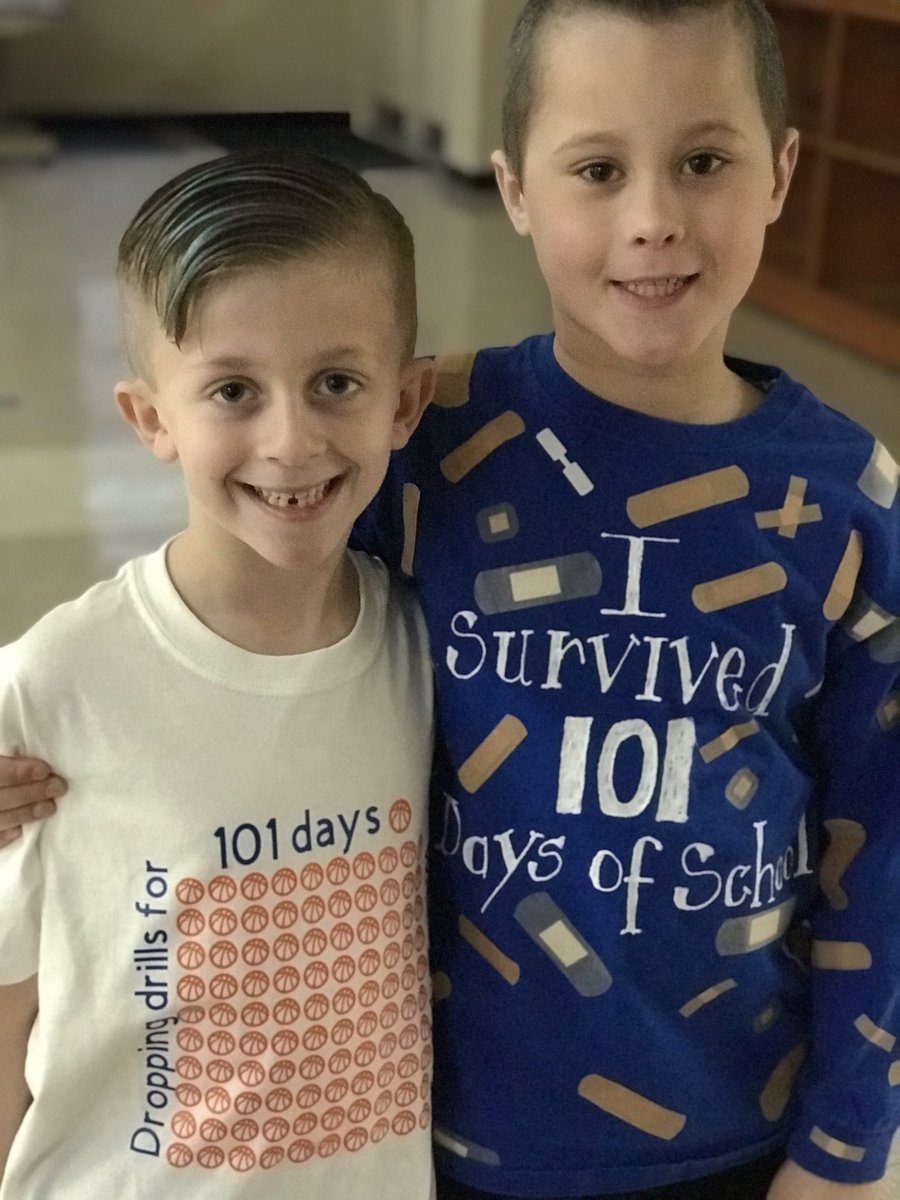 MissSandAPreK's tweet photo. Celebrating our 101st day of First grade. @BerkCoSchoolsWV #LoveMyWVSchool #MarlowePRIDE #FriendsSincePreK https://t.co/W4XLXVykWp