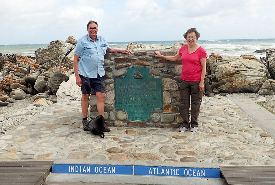 KarpanParkland's tweet photo. We made it to the southern tip of Africa at #CapeAghulas #SouthAfrica where the Indian and Atlantic Oceans meet https://t.co/GWQgnJ9TjW