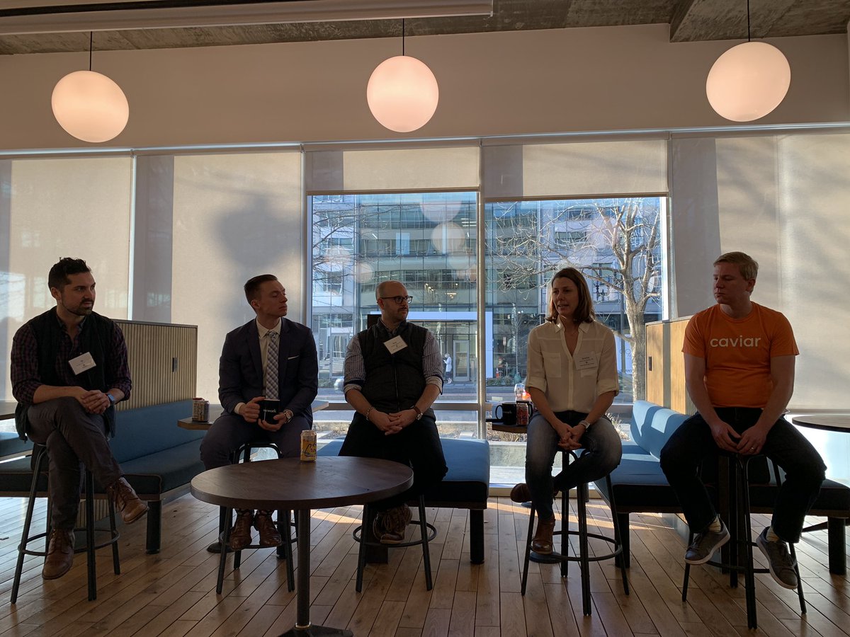 TheSideLobby's tweet photo. Hearing from @williamandmary alumni in the DC f&amp;b community is definitely worth the 6:30am wake up! #tribepride https://t.co/fpEeSH0ywM